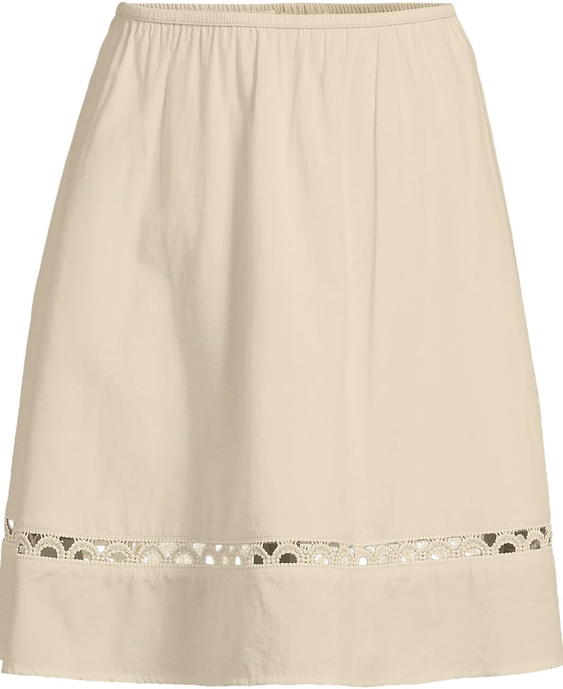 Lands' End Women's Voile Ladder Trim Above the Knee Skirt