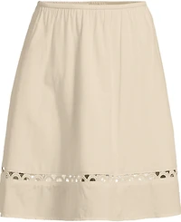 Lands' End Women's Voile Ladder Trim Above the Knee Skirt