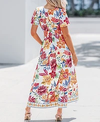 Cupshe Women's Floral Print Maxi Beach Dress