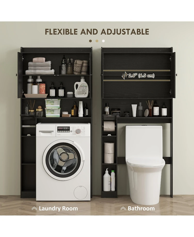 Slickblue Sturdy Compact Bathroom Cabinet for Towels and Bathroom Storage