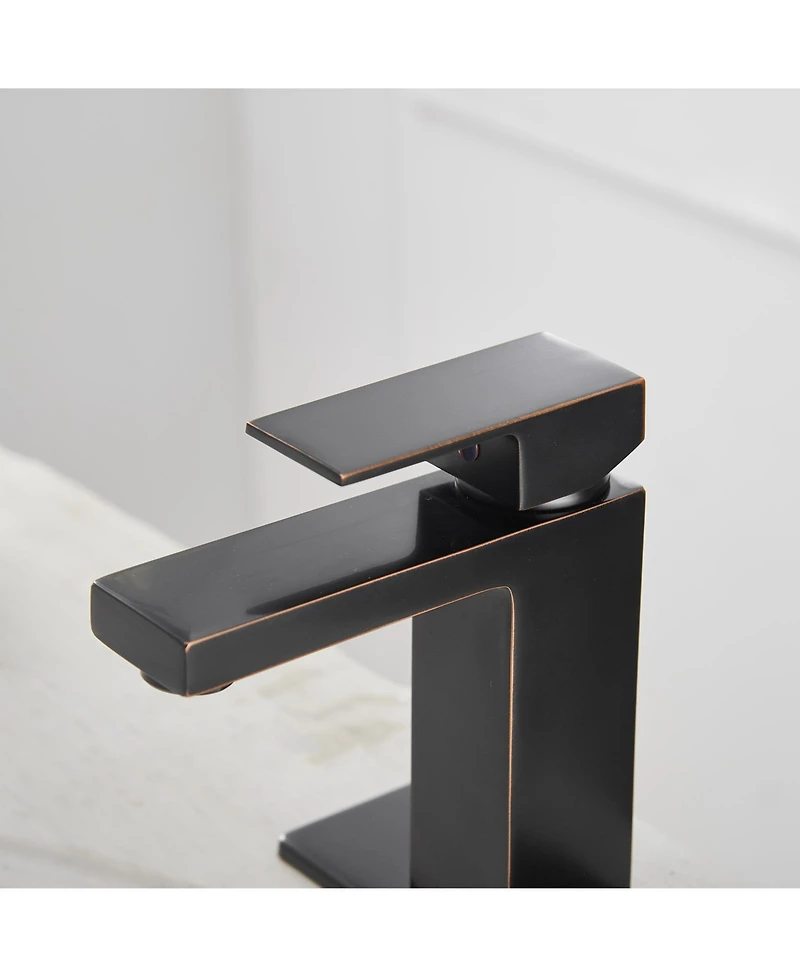 Greenspring Single Hole Single-Handle Low-Arc Bathroom Faucet With Pop-up Drain Assembly in Oil Rubbed Bronze