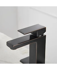 Greenspring Single Hole Single-Handle Low-Arc Bathroom Faucet With Pop-up Drain Assembly in Oil Rubbed Bronze