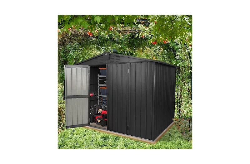 Clihome 6.2-ft x 8.2-ft Galvanized steel Storage Shed