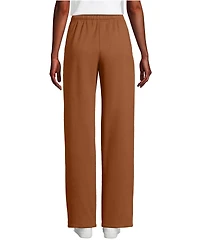 Lands' End Women's Petite Serious Sweats High Rise Relaxed Straight Leg Pants - Set Bottom