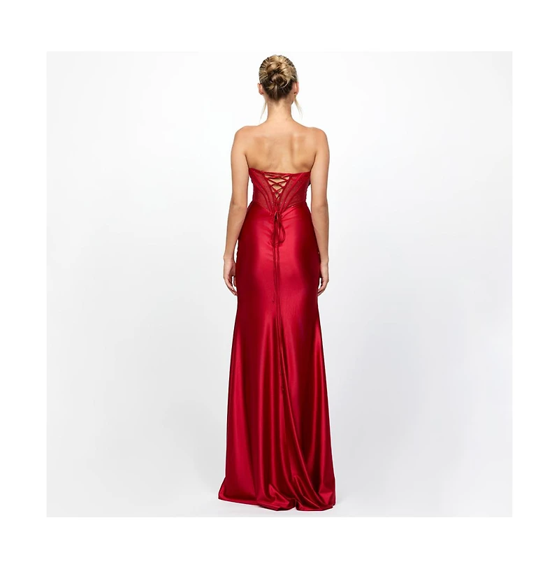 Bariano Aurdrey Strapless Corset Gown