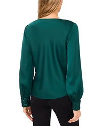 CeCe Women's Long-Sleeve Cowl Neck Top