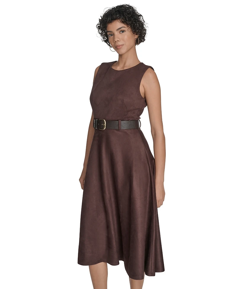 Calvin Klein Women's Belted Midi Dress