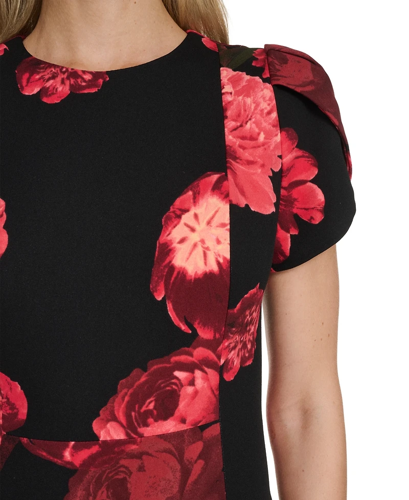 Calvin Klein Women's Printed Fit and Flare Midi Dress