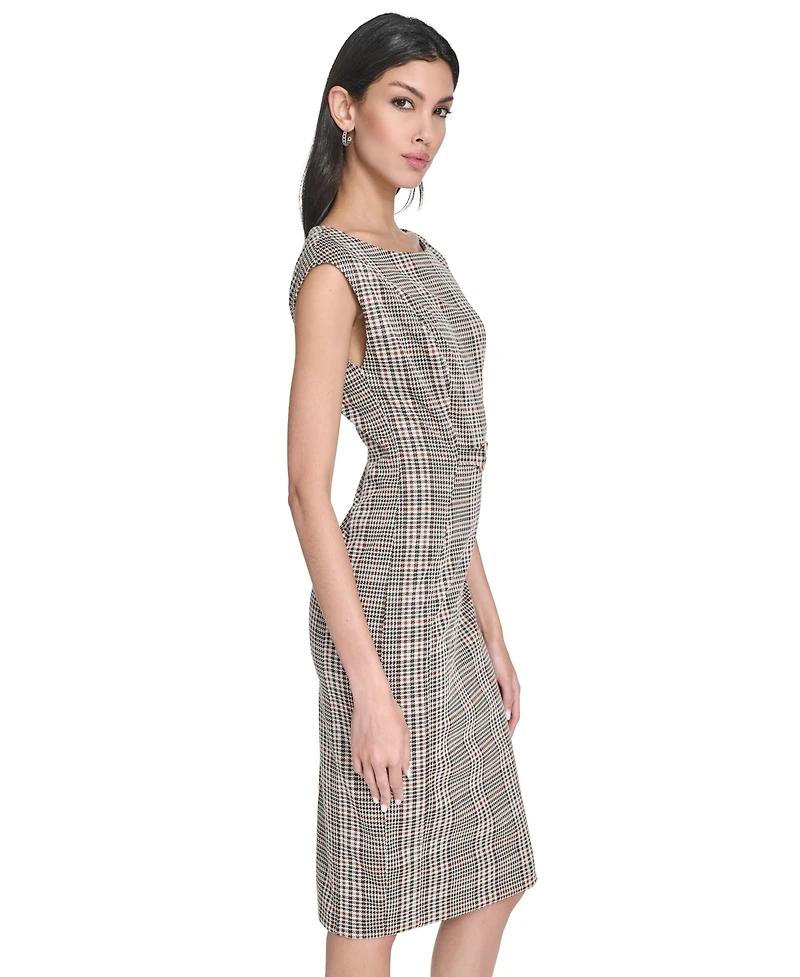 Calvin Klein Women's Menswear Sheath Short Dress