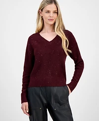 I.n.c. International Concepts Petite Roving Sequin V-Neck Sweater, Macy's Exclusive
