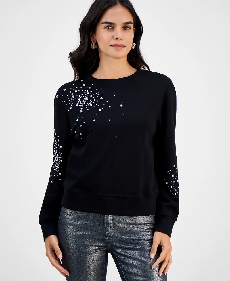 I.n.c. International Concepts Petite Embellished Sweatshirt, Macy's Exclusive