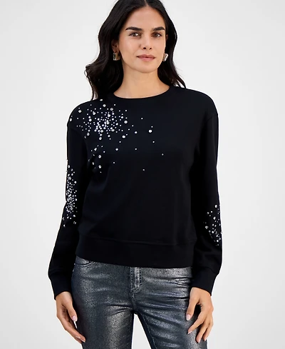 I.n.c. International Concepts Petite Embellished Sweatshirt, Macy's Exclusive