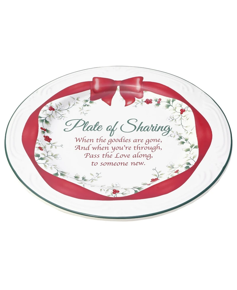 Winterberry Red Ribbon Sharing Plate