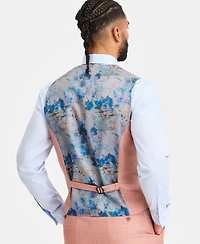 Tayion Collection Men's Classic-Fit Rust Solid Suit Separates Vest