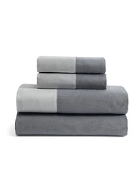 Calvin Klein Contrast Weave Rekoop Sateen 4-Pc. Sheet Set