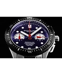 Stuhrling Velocity 4016 Men s Chronograph Watch – Quartz Movement, 42mm Case, Rotating Bezel, Stainless Steel Bracelet
