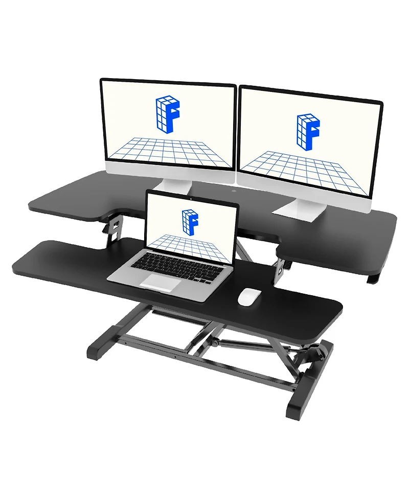 FlexiSpot M7 Series 40"W Manual Adjustable Standing Desk Converter, Black