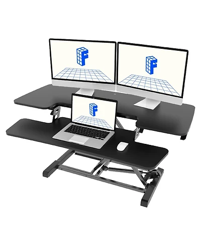 FlexiSpot M7 Series 40"W Manual Adjustable Standing Desk Converter, Black