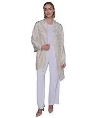 Karl Lagerfeld Paris Eyelash Fringe Neck Wrap