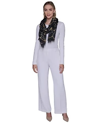 Karl Lagerfeld Paris Cultivated Pearls and Charms Oversized Neck Wrap