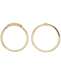 Macy's 2-Piece Cubic Zirconia Stackable Ring Set (0.17 ct. t.w.) in Gold over Sterling Silver