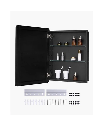 Slickblue Wall-Mounted Medicine Cabinet with Mirror and Adjustable Shelves for Bathroom Storage