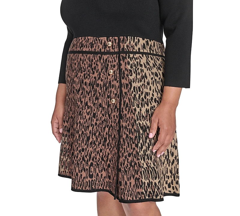 Eliza J Plus Twofer A-Line Short Dress