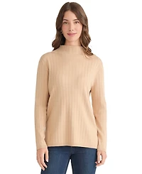Jones New York Women's Wide Rib Funnel Neck Sweater