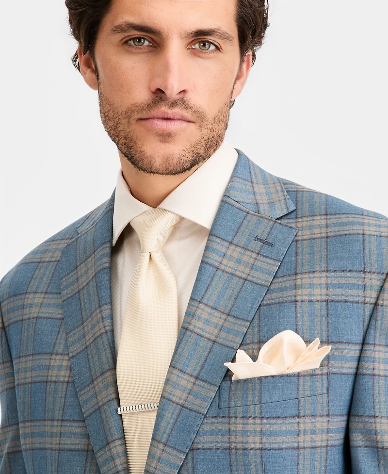Tayion Collection Men's Classic-Fit Plaid Suit Separate Jacket