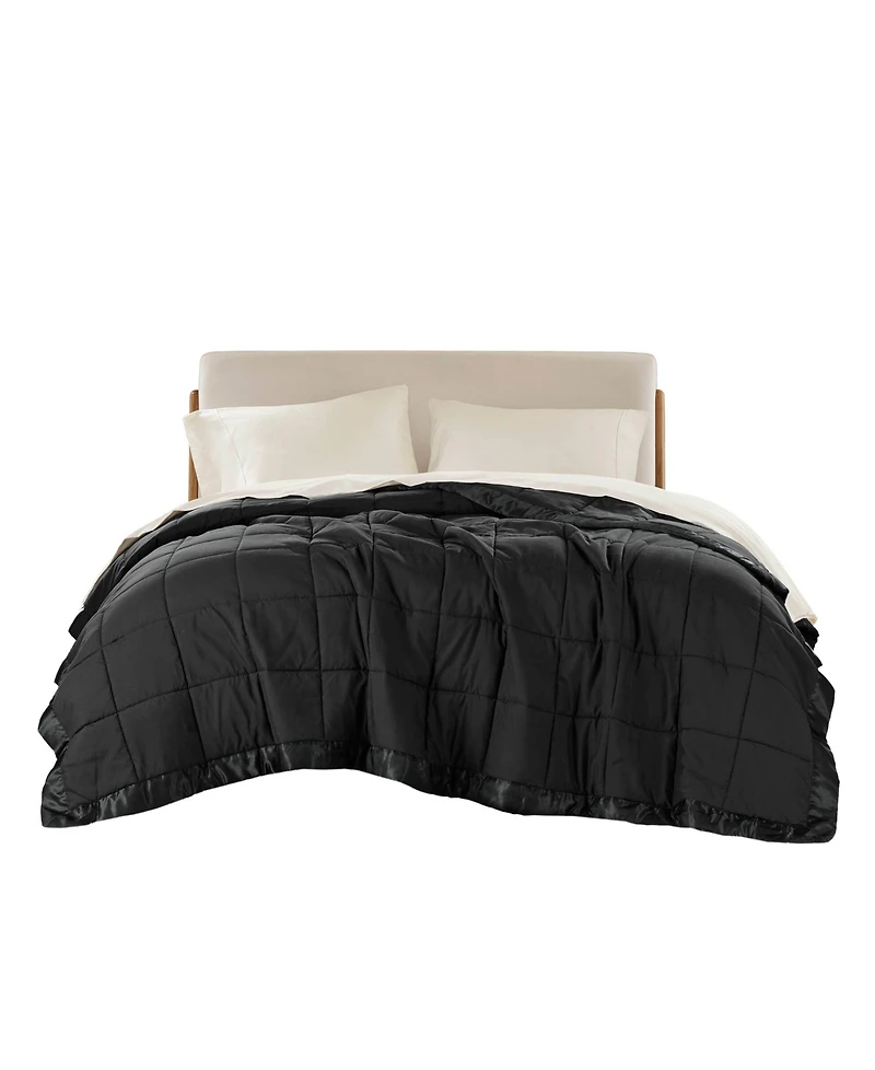 Madison Park Windom Lightweight Down Alternative Satin Trim Blanket