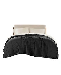 Madison Park Windom Lightweight Down Alternative Satin Trim Blanket