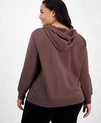 Id Ideology Plus Relaxed Full-Zip Fleece Hoodie, Created for Macy's