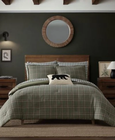 Eddie Bauer Alpine Plaid Printed Flannel Comforter Set