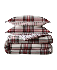 Eddie Bauer Serenity Plaid Printed Flannel 3-Pc. Comforter Set