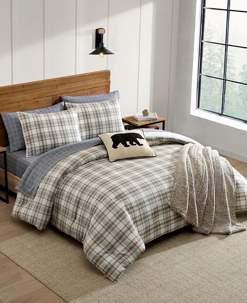 Eddie Bauer Ashland Plaid Cotton Reversible 2-Pc. Comforter Set, Twin