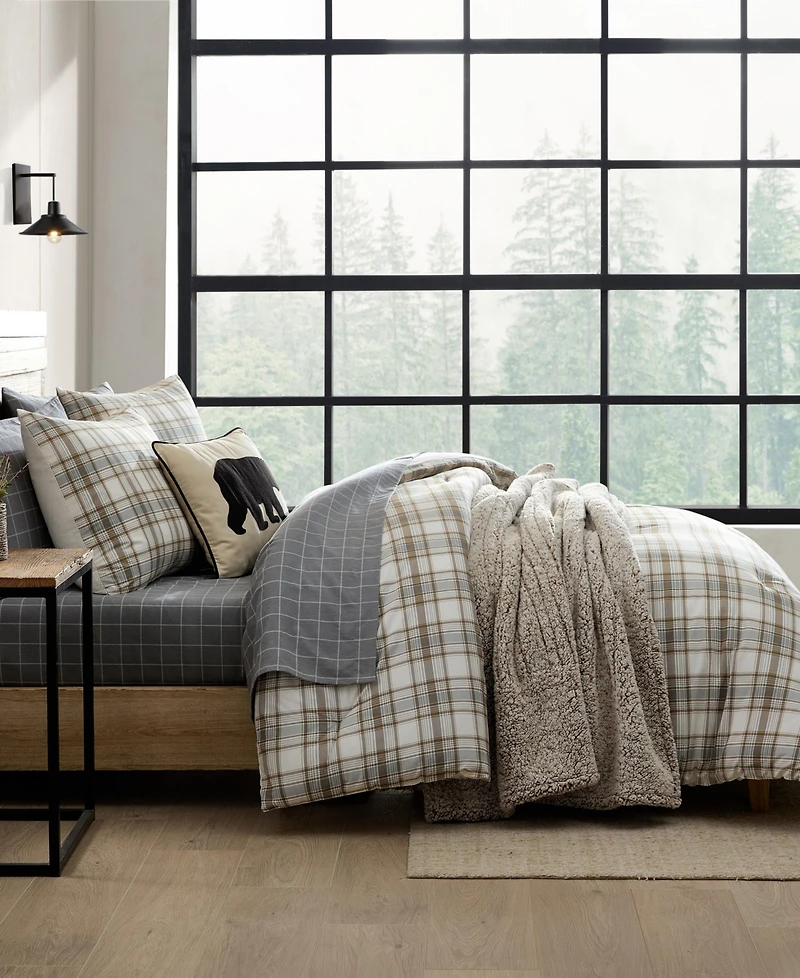 Eddie Bauer Ashland Plaid Cotton Reversible -Pc. Comforter Set