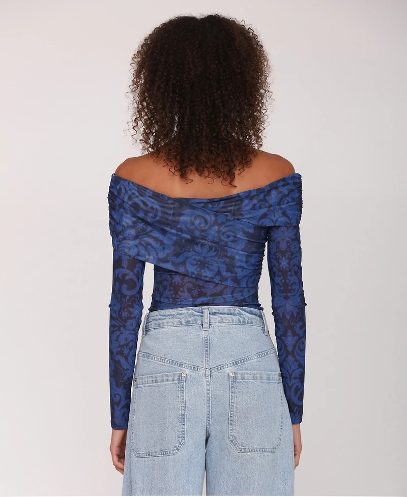 Avec Les Filles Women's Off-The-Shoulder Bodysuit Top