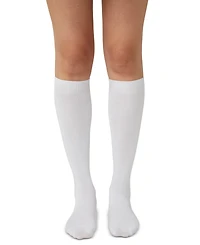Hue Women's Flat Knit Knee High Socks 3 Pair Pack