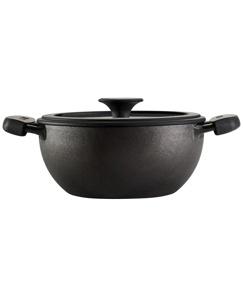 Tramontina Utsava Pre-Seasoned Cast Iron 2.3-Quart Kadai with Lid