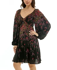 Taylor Petite V-Neck Fit and Flare Dress