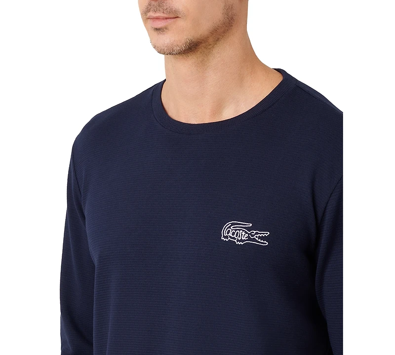 Lacoste Men's Small Croc Thermal Long Sleeve T-Shirt
