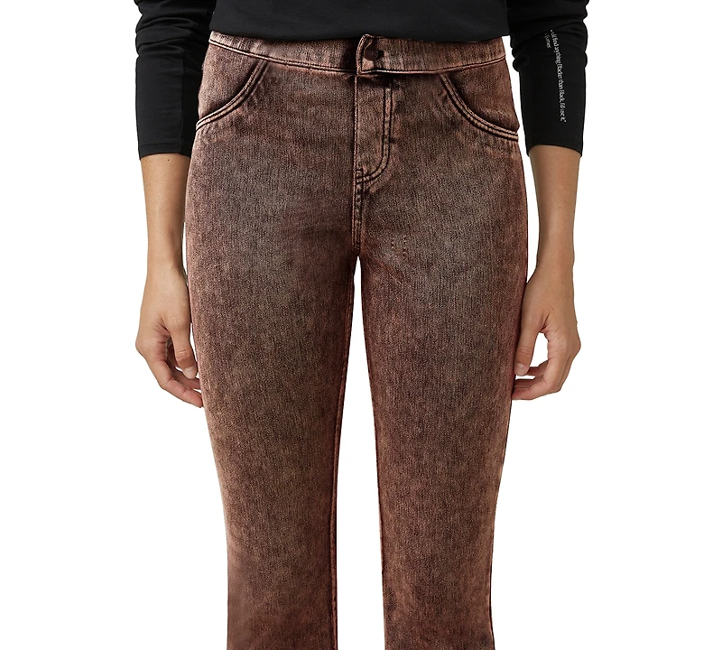 Hue Women's High-Rise Denim Baby Bootcut Leggings