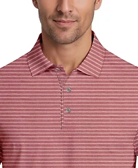 Pga Tour Men's Heathered Stripe Golf Polo Shirt