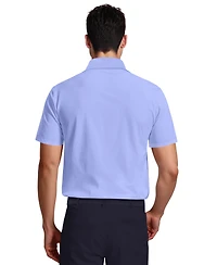Pga Tour Men's Airflux Solid Mesh Short Sleeve Golf Polo Shirt