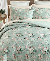 Laura Ashley Rosemoore Face Cotton -Pc. Comforter Set