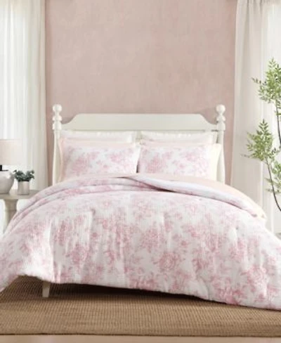 Laura Ashley Delphine Poly Waffle Comforter Set