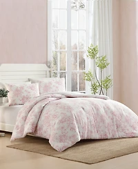 Laura Ashley Delphine Poly Waffle 3-Pc. Comforter Set
