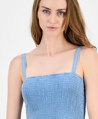 Tommy Hilfiger Women's Smocked Chambray Jumpsuit