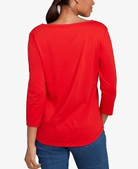 Ruby Rd. Petite Happy Howlidays Knit Top