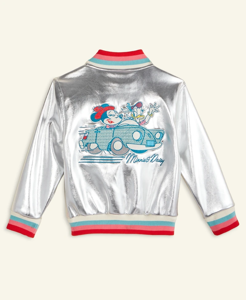 Disney | Macy's Girls 2T-6X Minnie Mouse & Daisy Duck Faux Leather Jacket, Exclusive